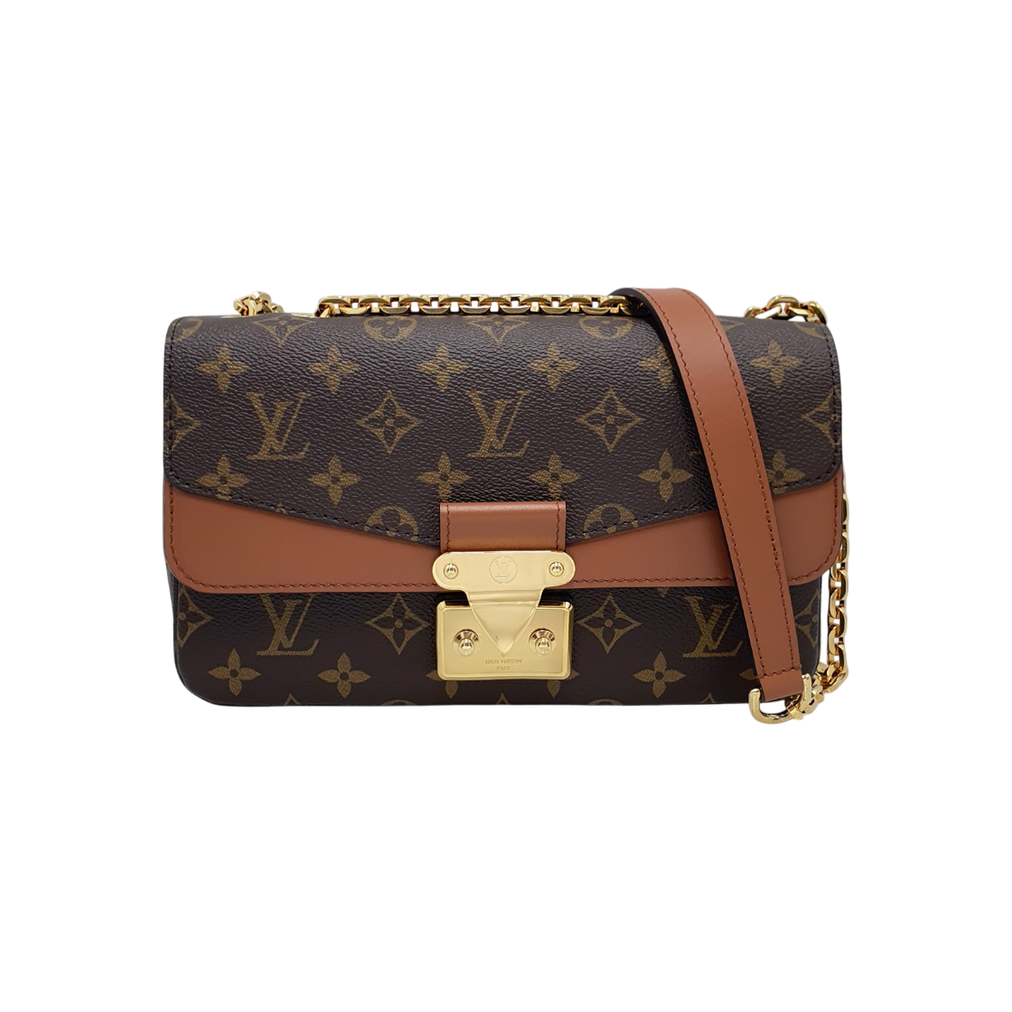 ITA6HVIHTON7 Louis Vuitton Monogram Marceau Caramel Chain Shoulder Bag