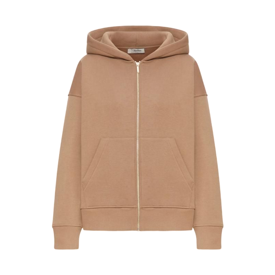 JULIA-002 (W) S Max Mara Fleece Hood Zip Up Brown