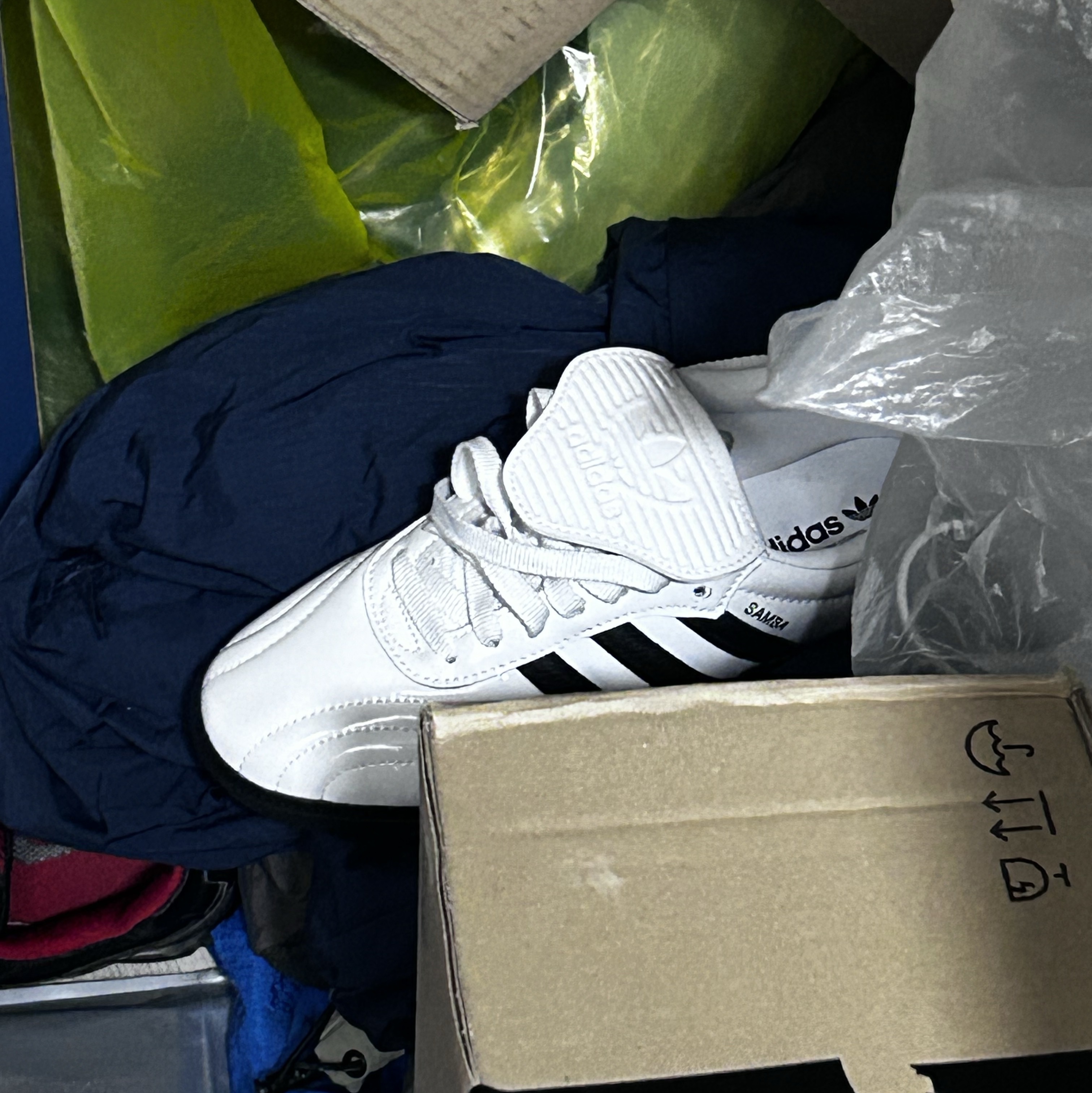 (W) Adidas Samba LT Cloud White Core Black 착용 스타일