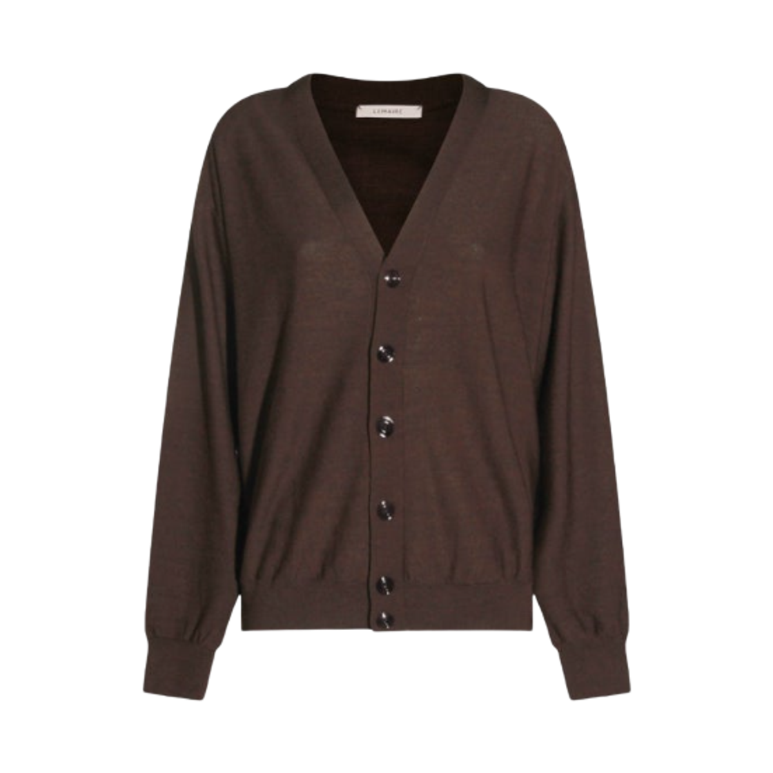 TO1251-LK087-397 (W) Lemaire Twisted Cardigan with Scarf Brown