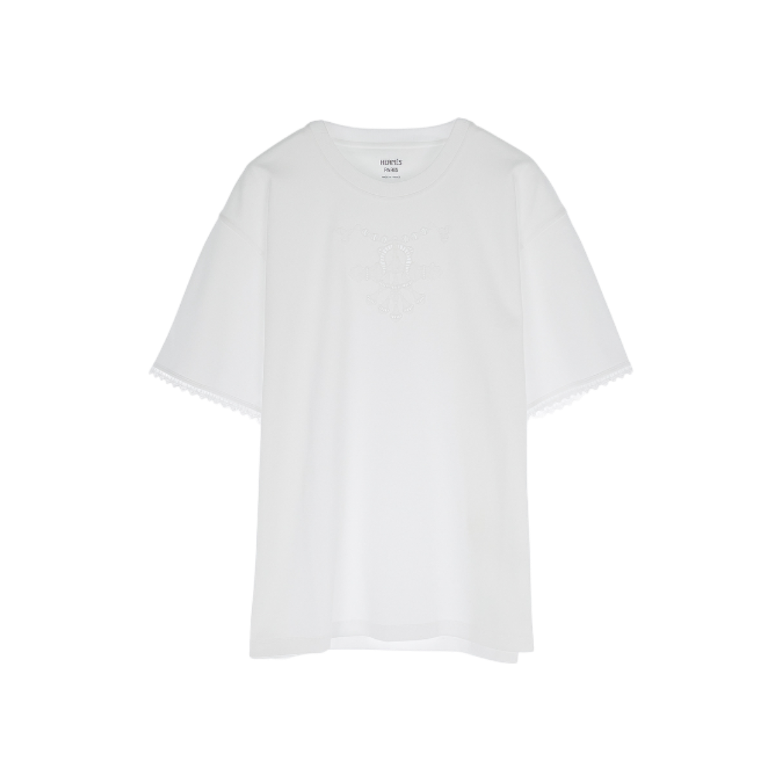 ITK2N54W4UTO Hermes 25SS Maxi Brody Jersey T Shirt 40 White