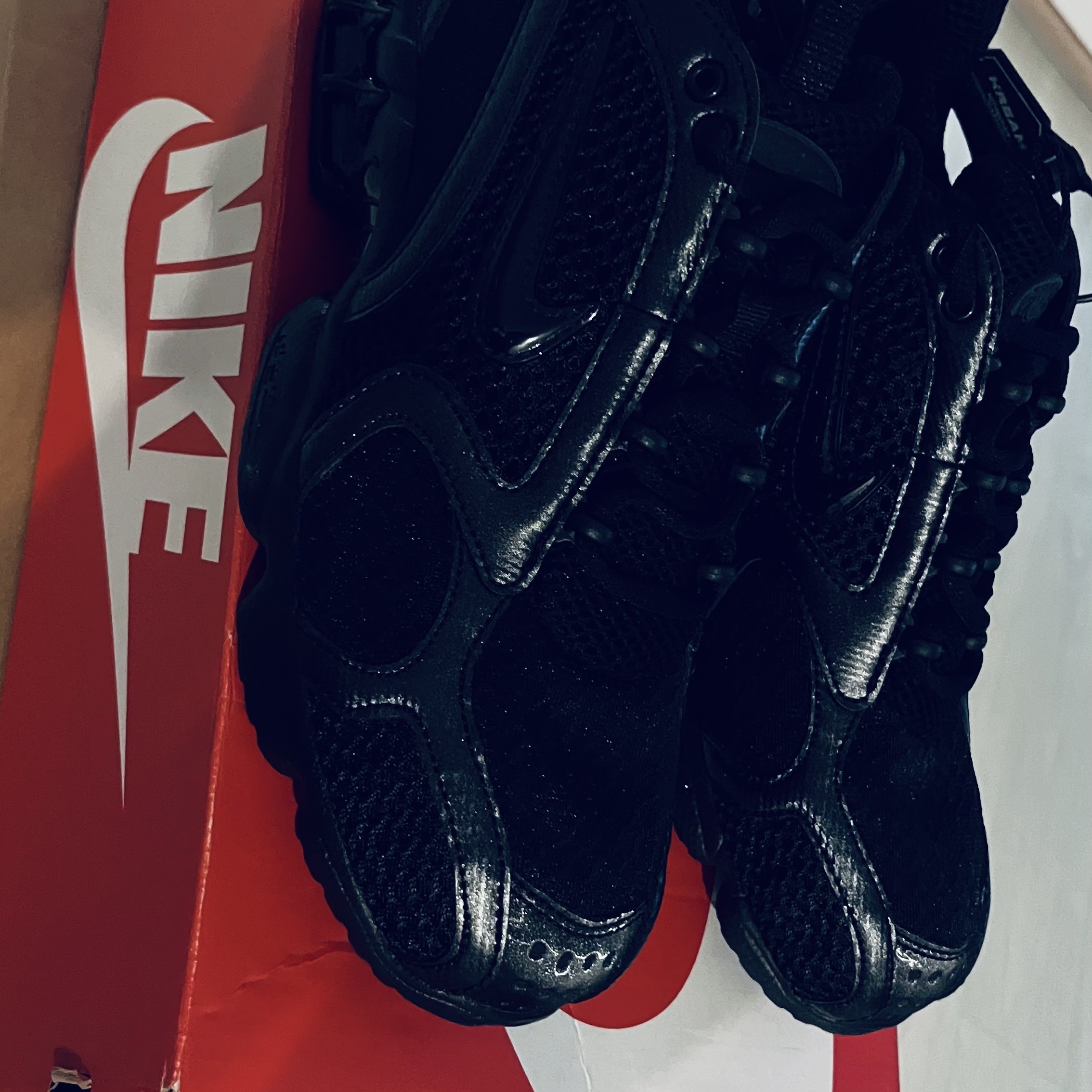 Nike Air Zoom Spiridon Cage 2 Black Anthracite 착용 스타일 - 1