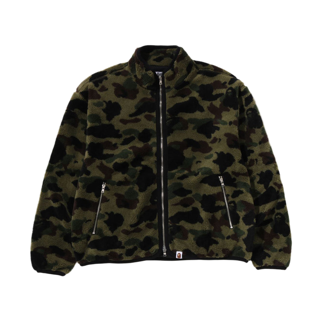 - (W) BAPE 1st Camo Fleece Jacket Green