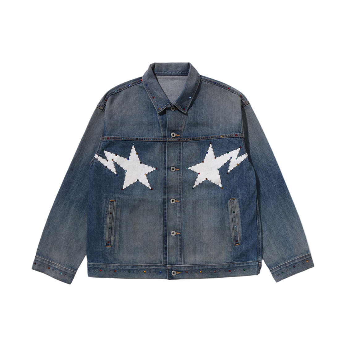 베이프 컬러 스톤 데님 자켓 인디고(BAPE Color Stone Denim Jacket Indigo) - 1