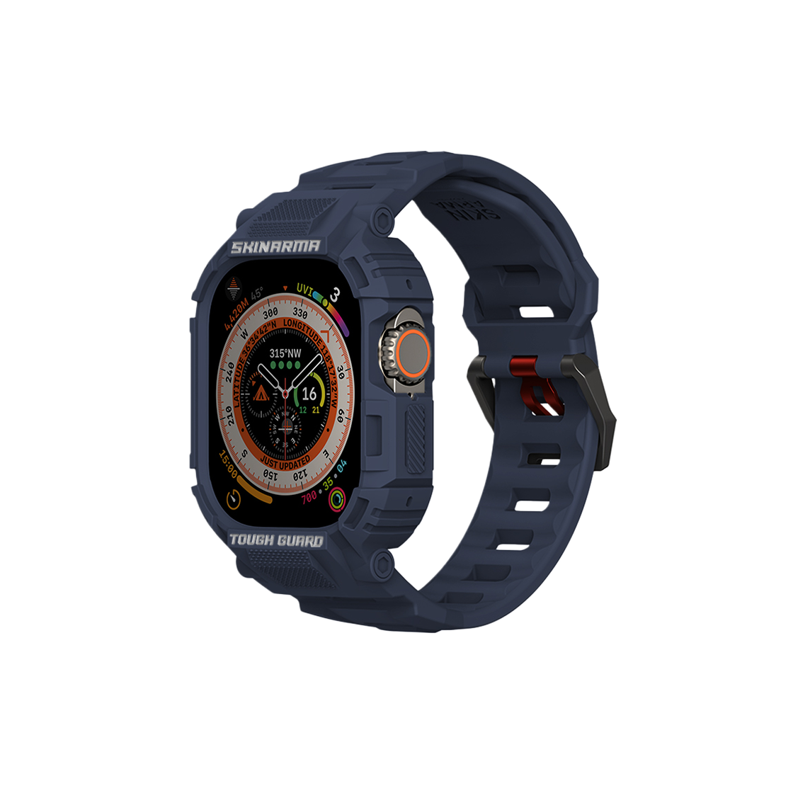 스키나마 메카 2in1 애플워치 스트랩 일체형 케이스 네이비 (49mm / 울트라 2,1)(Skinarma MECHA 2in1 Apple Watch Strap Integrated Case Navy (49mm / Ultra 2,1))