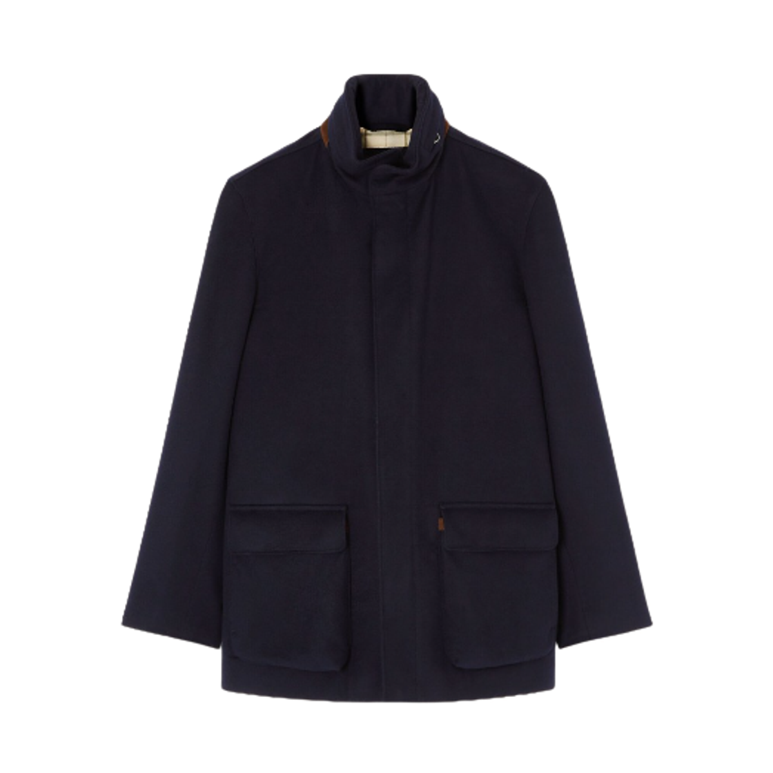 FAQ0480-W121 Loro Piana Baby Cashmere Storm System Winter Voyager Caban Jacket Light Midnight Blue