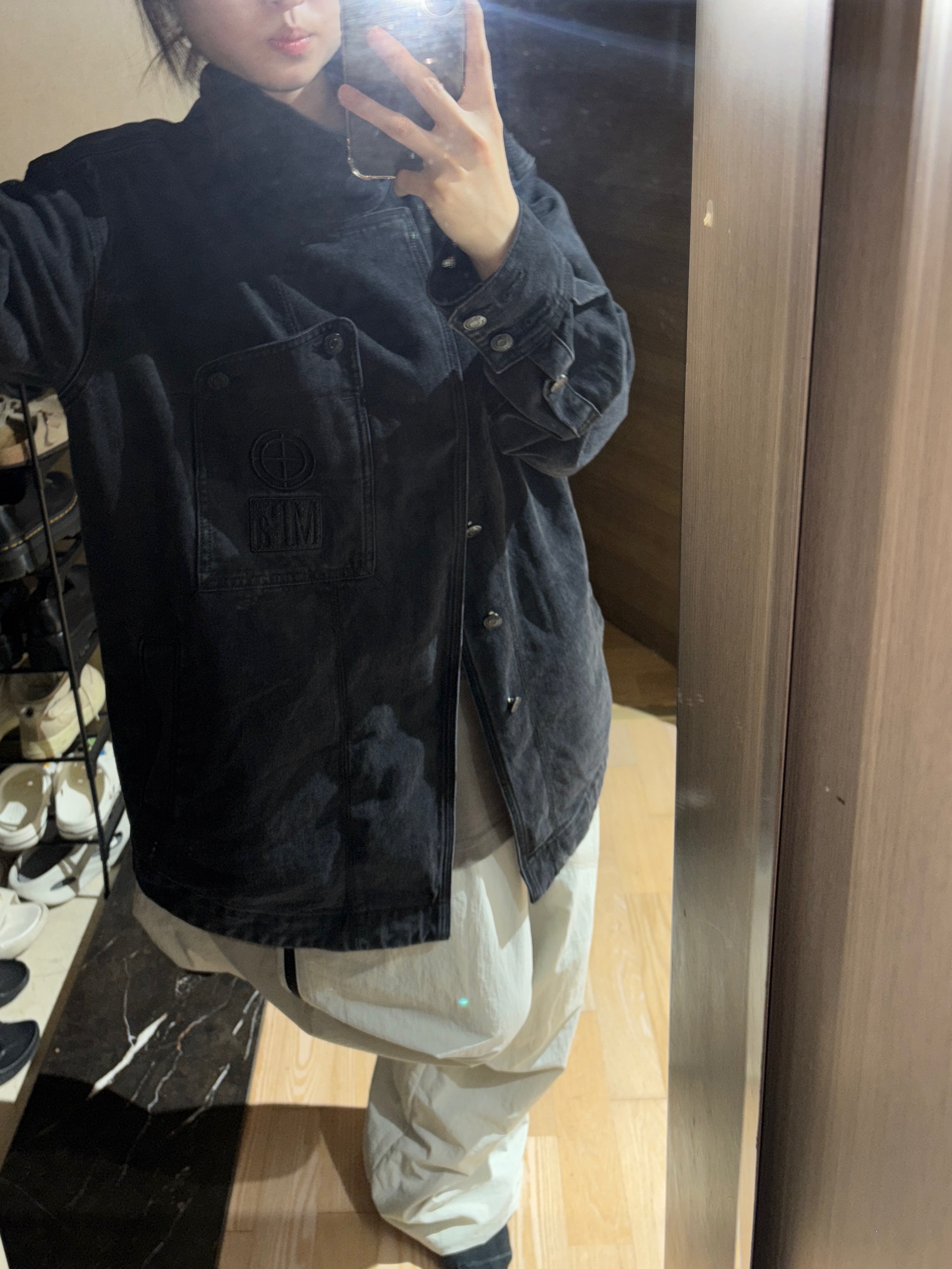 Plasticproduct MPa Trapezoid Jacket Black 착용 스타일 - 2