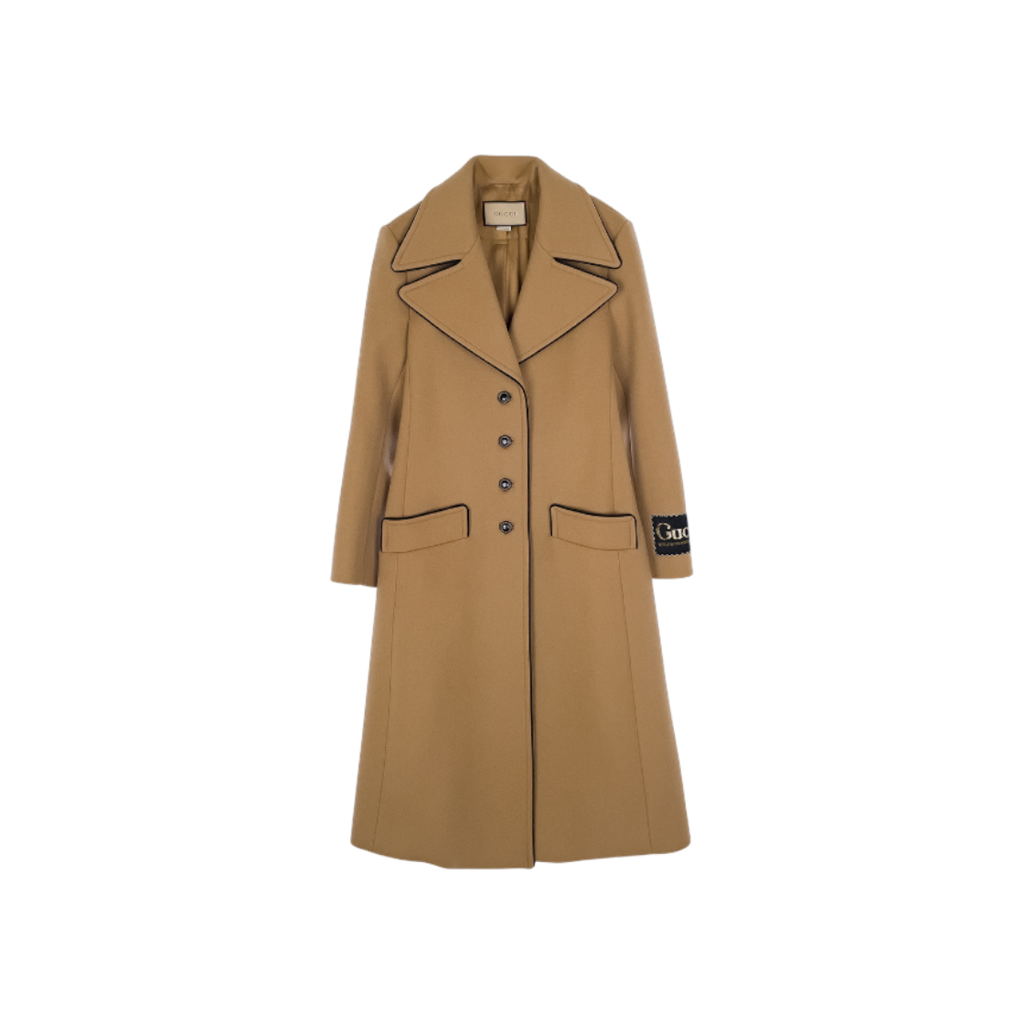 ITWFJ57CSST2 Gucci Single Breasted Coat 38 Brown