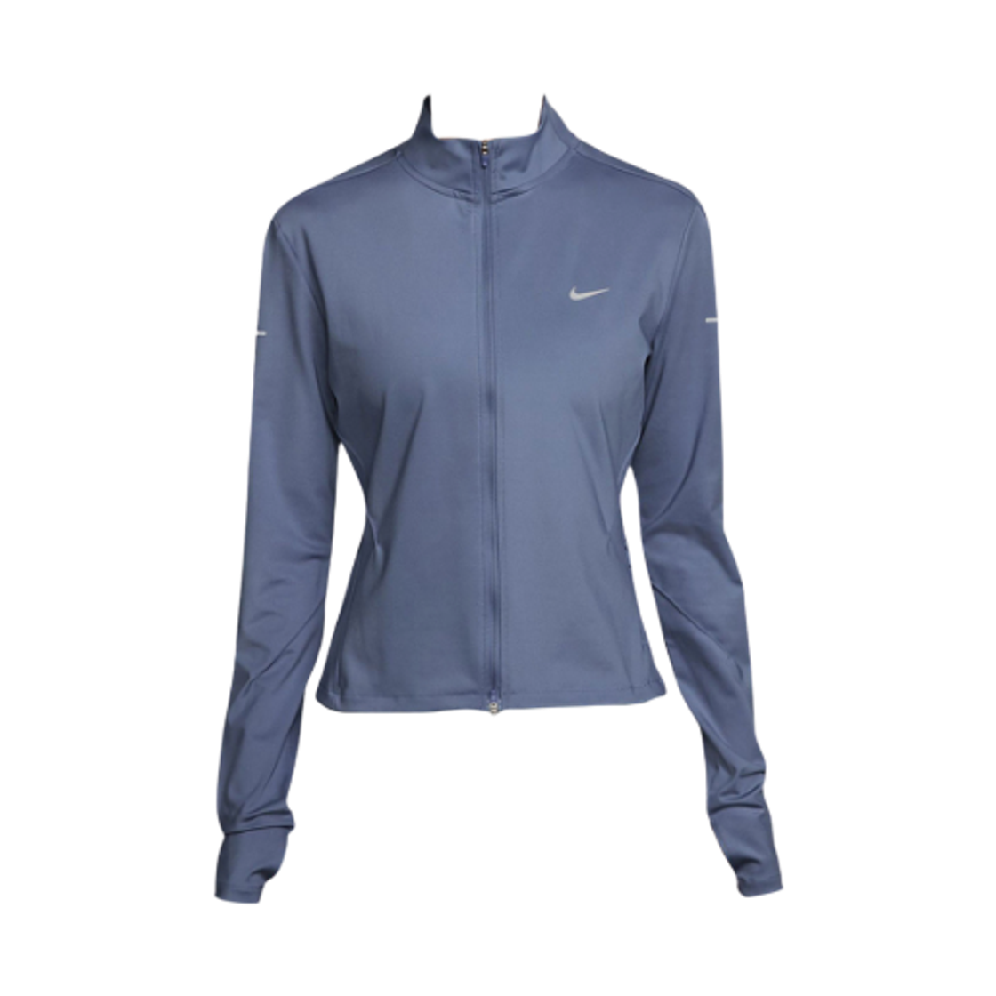 (W) 나이키 스위프트 드라이핏 풀 집 미드 레이어 러닝 탑 월드 인디고 - 아시아((W) Nike Swift Dri-Fit Full Zip Mid Layer Running Top World Indigo - Asia)