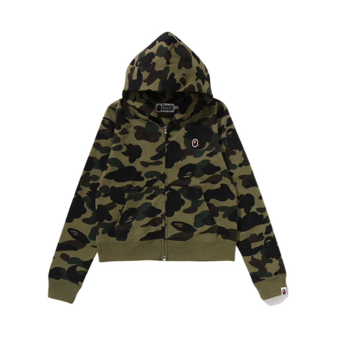 - (W) BAPE 1st Camo Zip Hoodie Green