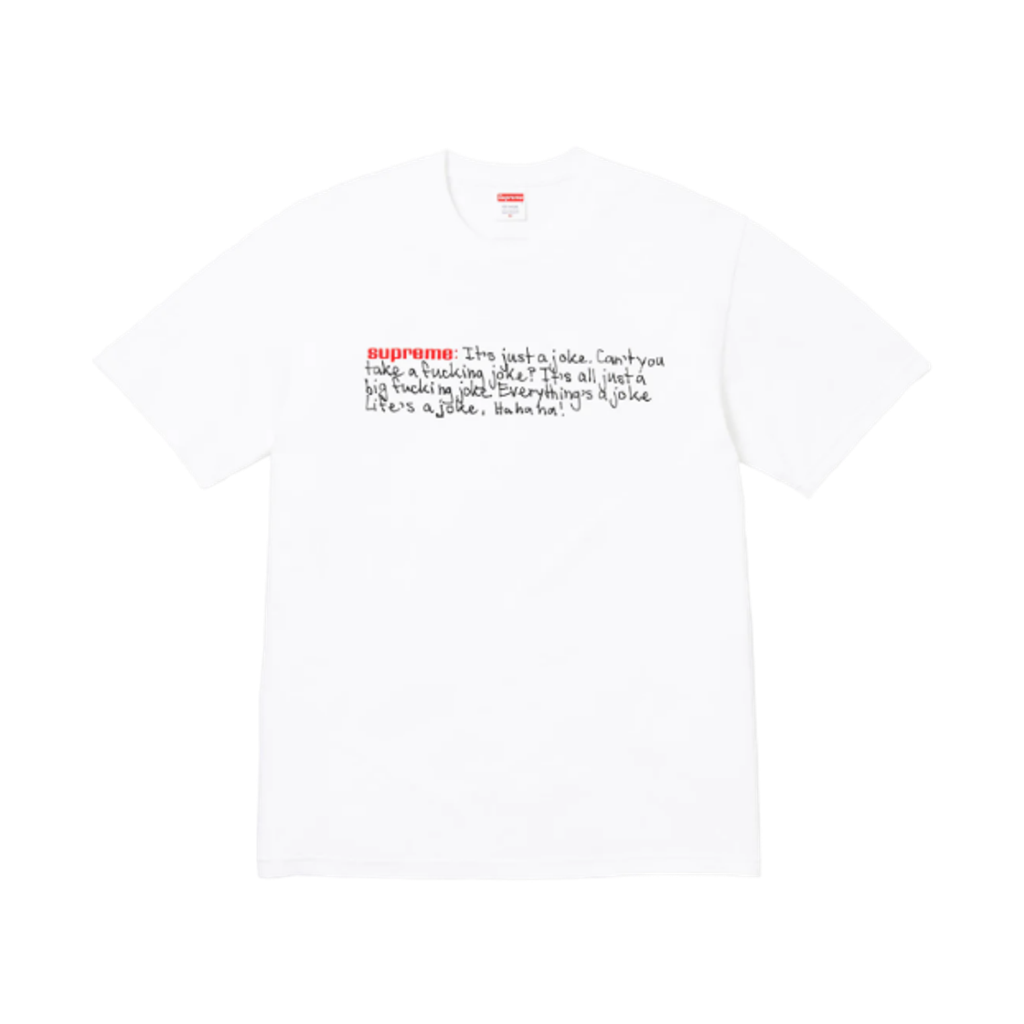 슈프림 조크 티셔츠 화이트 - 25FW(Supreme Joke T-Shirt White - 25FW) - 1