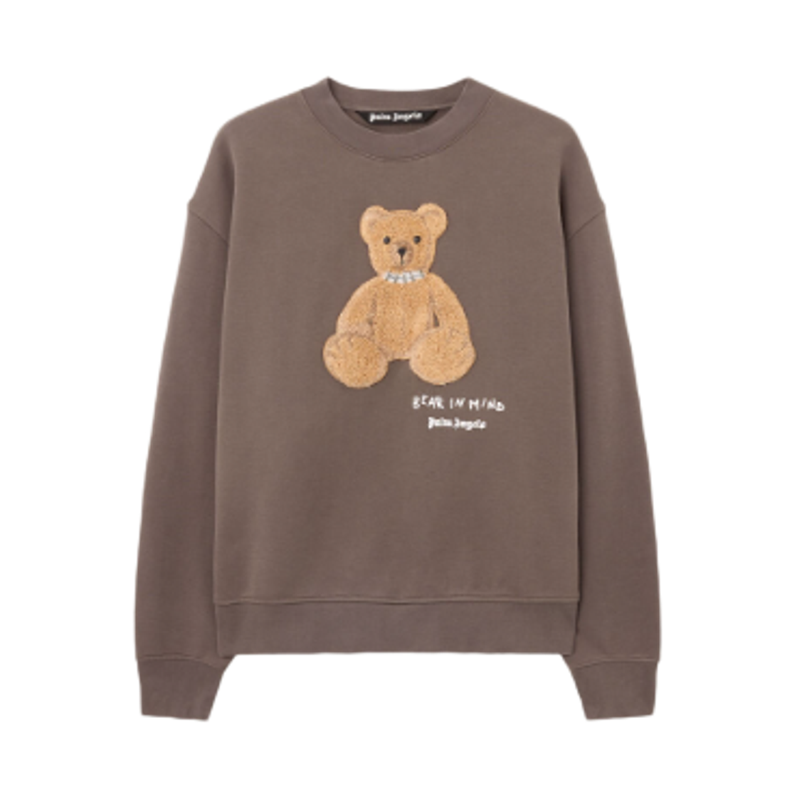 팜 엔젤스 베어 인 마인드 크루넥 스웨트셔츠 다크 그레이 브라운(Palm Angels Bear in Mind Crewneck Sweatshirt Dark Grey Brown) - 1