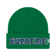 Supreme New Era Old English Beanie Green - 25FW