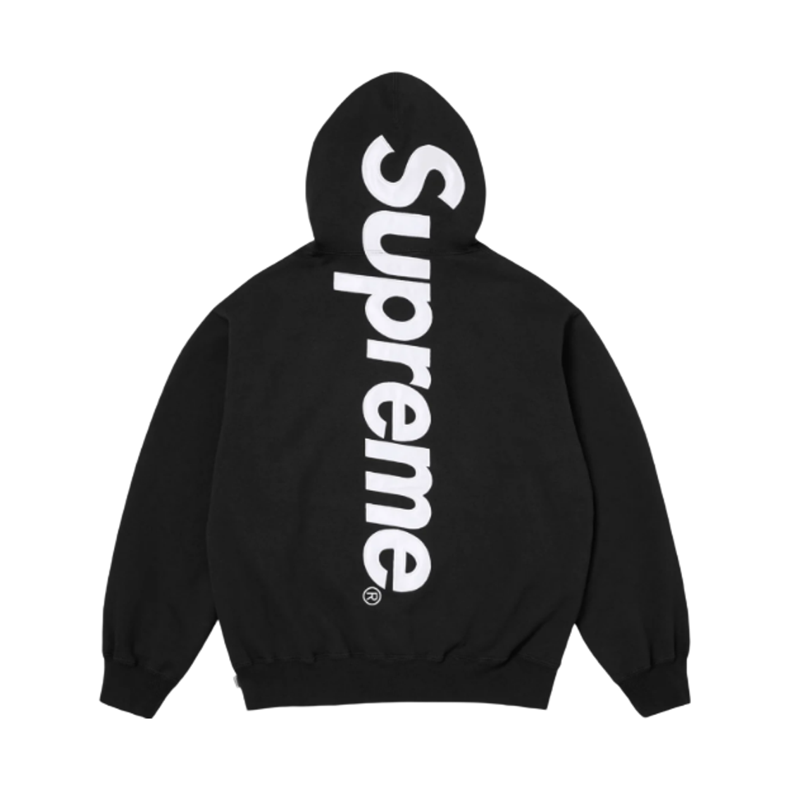슈프림 사틴 아플리케 후드 스웨트셔츠 블랙 - 25FW(Supreme Satin Applique Hooded Sweatshirt Black - 25FW)