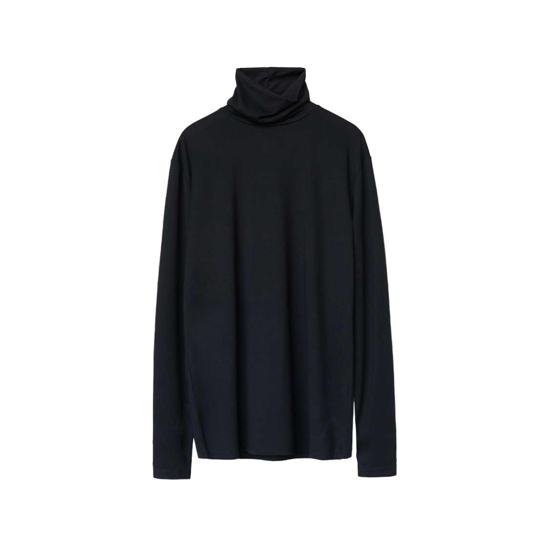 폴리테루 터틀넥 슬리브 블랙