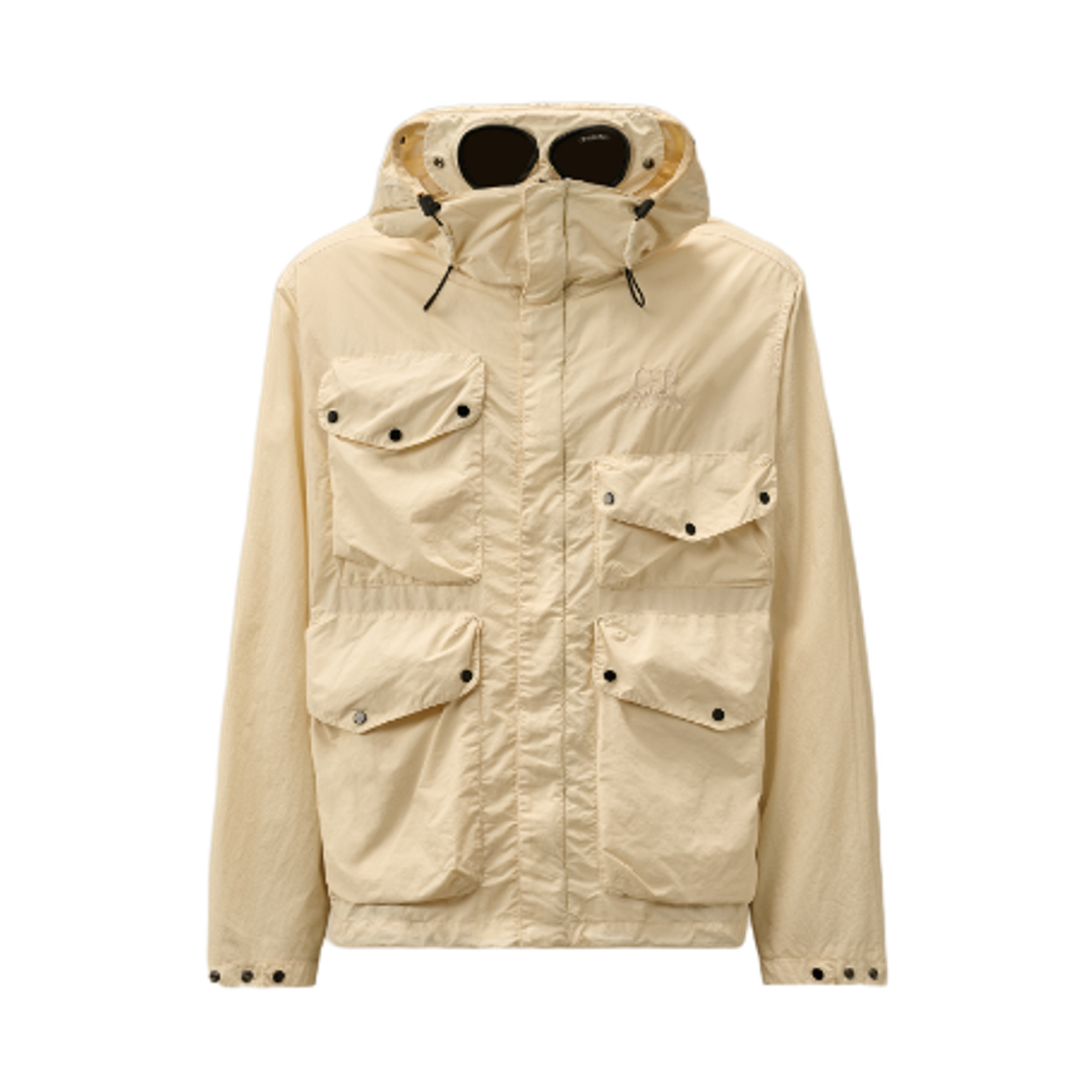 C.P. 컴퍼니 플랫 나일론 고글 자켓 피스타치오 쉘 베이지 - 25SS(C.P. Company Flatt Nylon Goggle Jacket Pistachio Shell Beige - 25SS)
