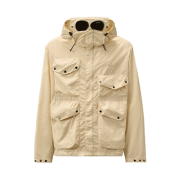 C.P. Company Flatt Nylon Goggle Jacket Pistachio Shell Beige - 25SS