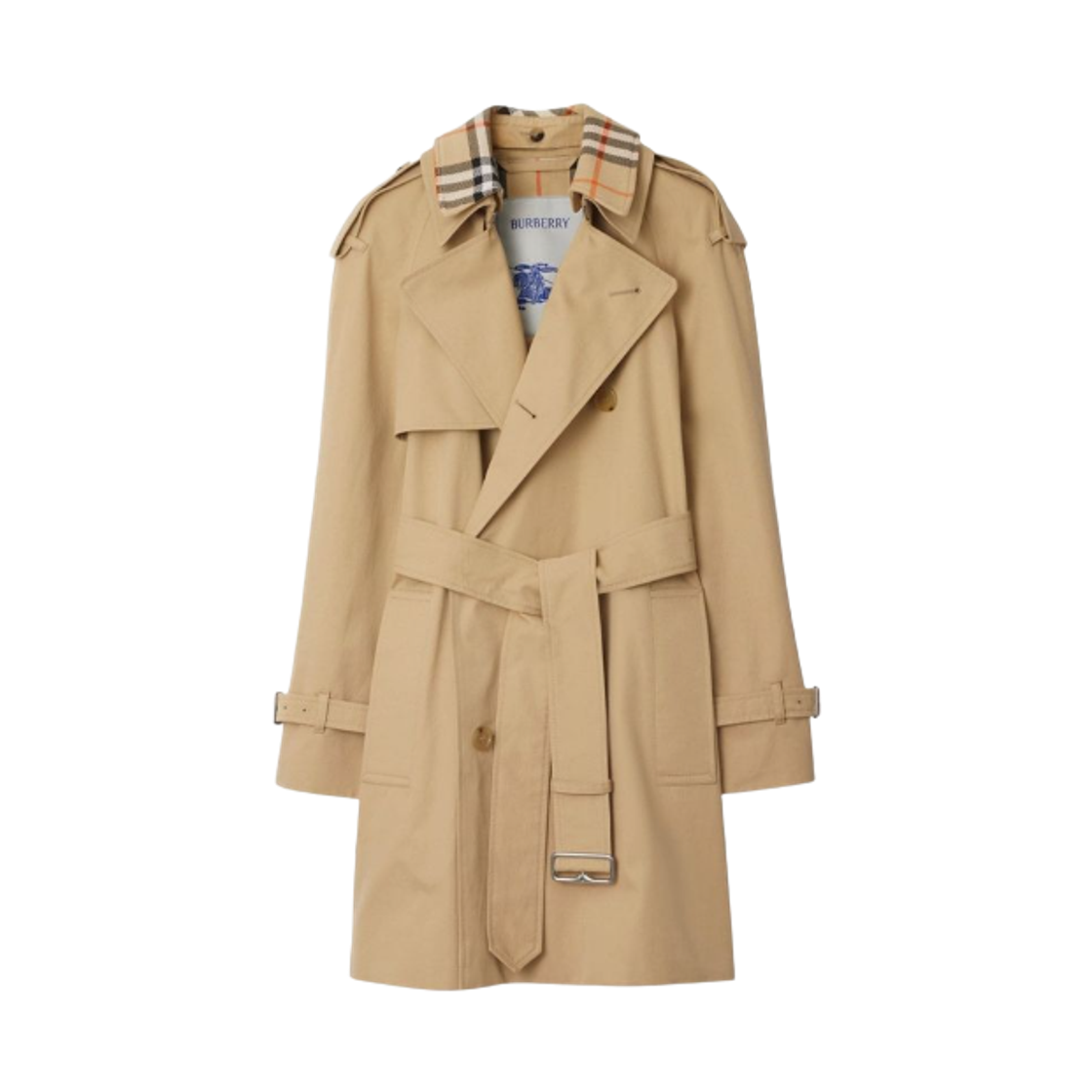 (W) 버버리 롱 개버딘 트렌치 코트 베이지((W) Burberry Long Gabardine Trench Coat Beige) - 1