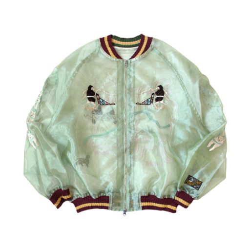 K2509LJ075 Kapital Sheer Pearl Mosquito Guard Souvenir Jacket Yukon Light Khaki