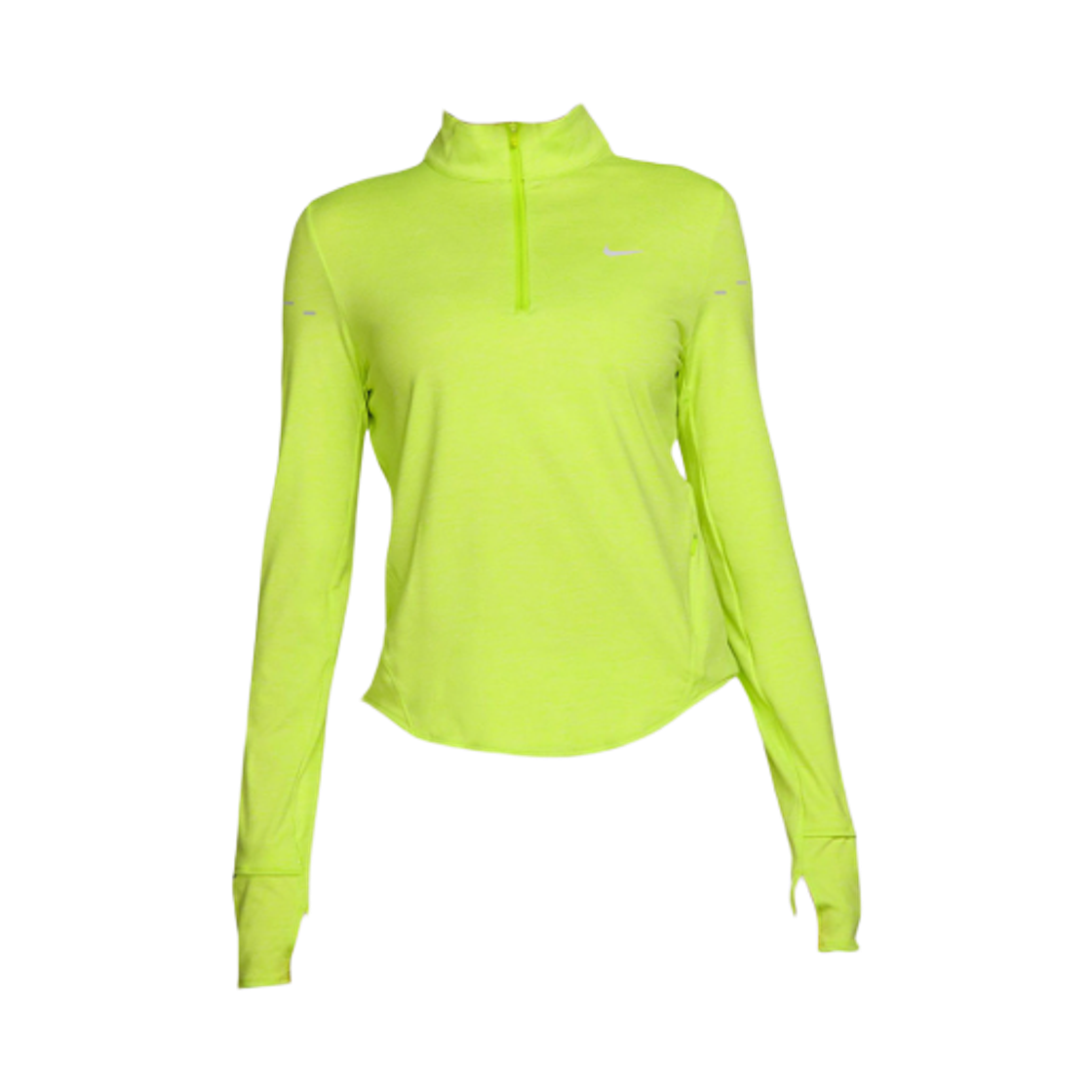 (W) 나이키 스위프트 드라이핏 UV 쿼터 집 러닝 탑 사이버 헤더 - 아시아((W) Nike Swift Dri-Fit UV Quarter Zip Running Top Cyber Heather - Asia) - 1