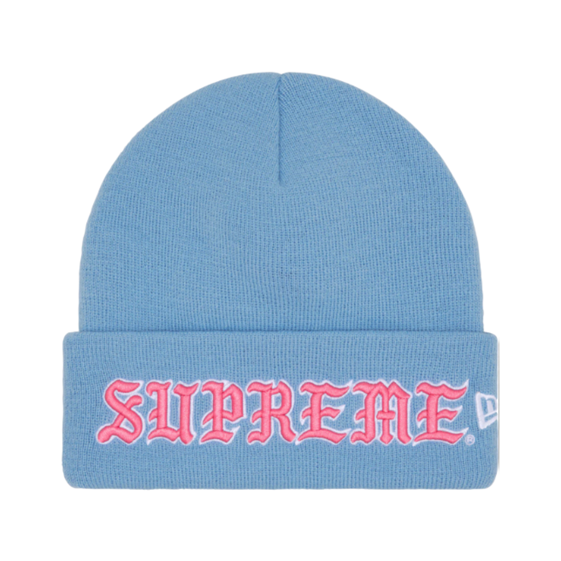 슈프림 뉴에라 올드 잉글리쉬 비니 라이트 블루 - 25FW