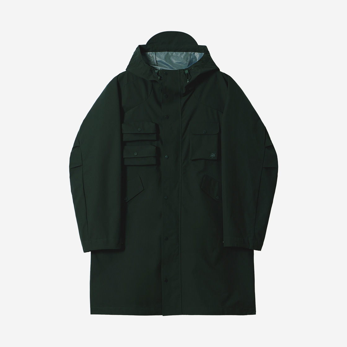 KB3JK1073MGR KALA PATTHAR Outpocket Raglan Long Windbreaker Dark Green