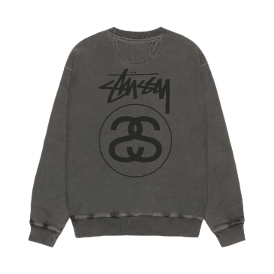 스투시 스탁 링크 크루 피그먼트 다이드 블랙(Stussy Stock Link Crew Pigment Dyed Black) - 2