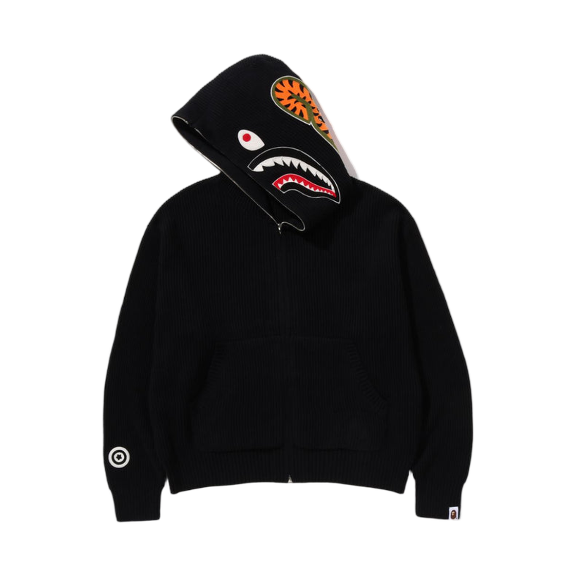 베이프 샤크 풀 집 니트 후드 블랙(BAPE Shark Full Zip Knit Hoodie Black) - 2