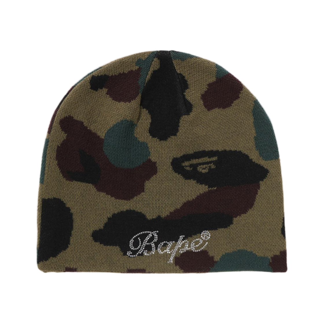 (W) 베이프 퍼스트 카모 크리스탈 로고 비니 그린