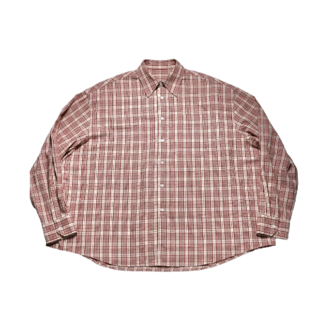 - MJD Oversized Flannel Check Shirt Red