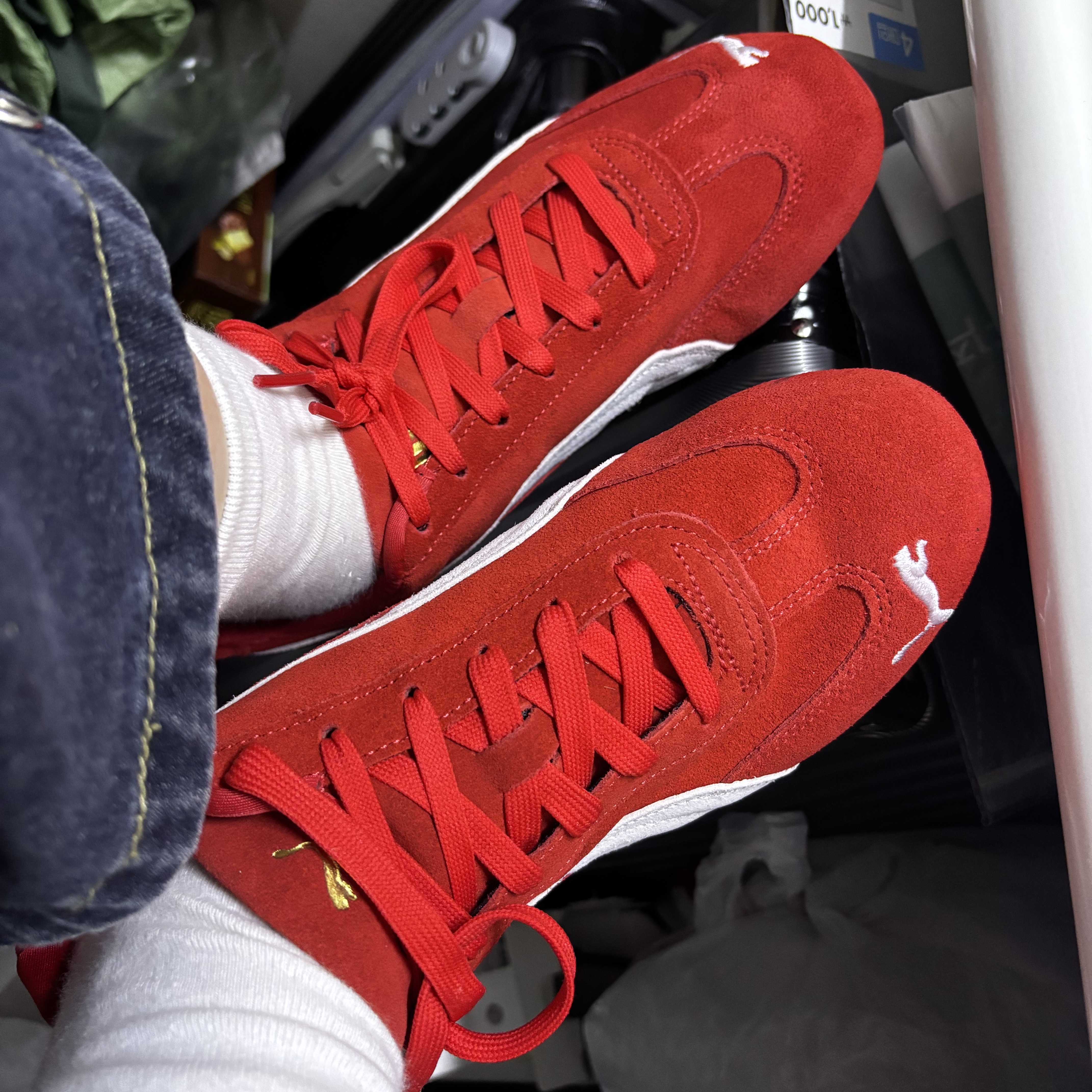 Puma Speedcat OG Red White 착용 스타일