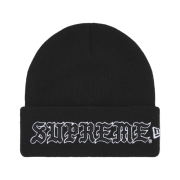 Supreme New Era Old English Beanie Black - 25FW