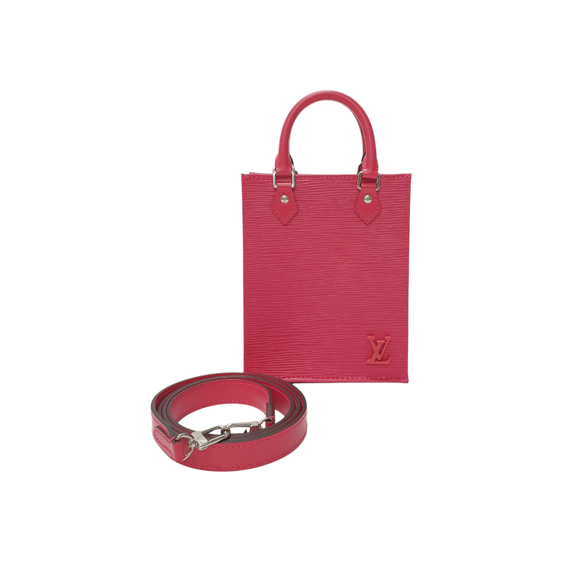 ITC97D9P8G9O Louis Vuitton Epi Pink Petit Sac Plat Tote Crossbody Bag