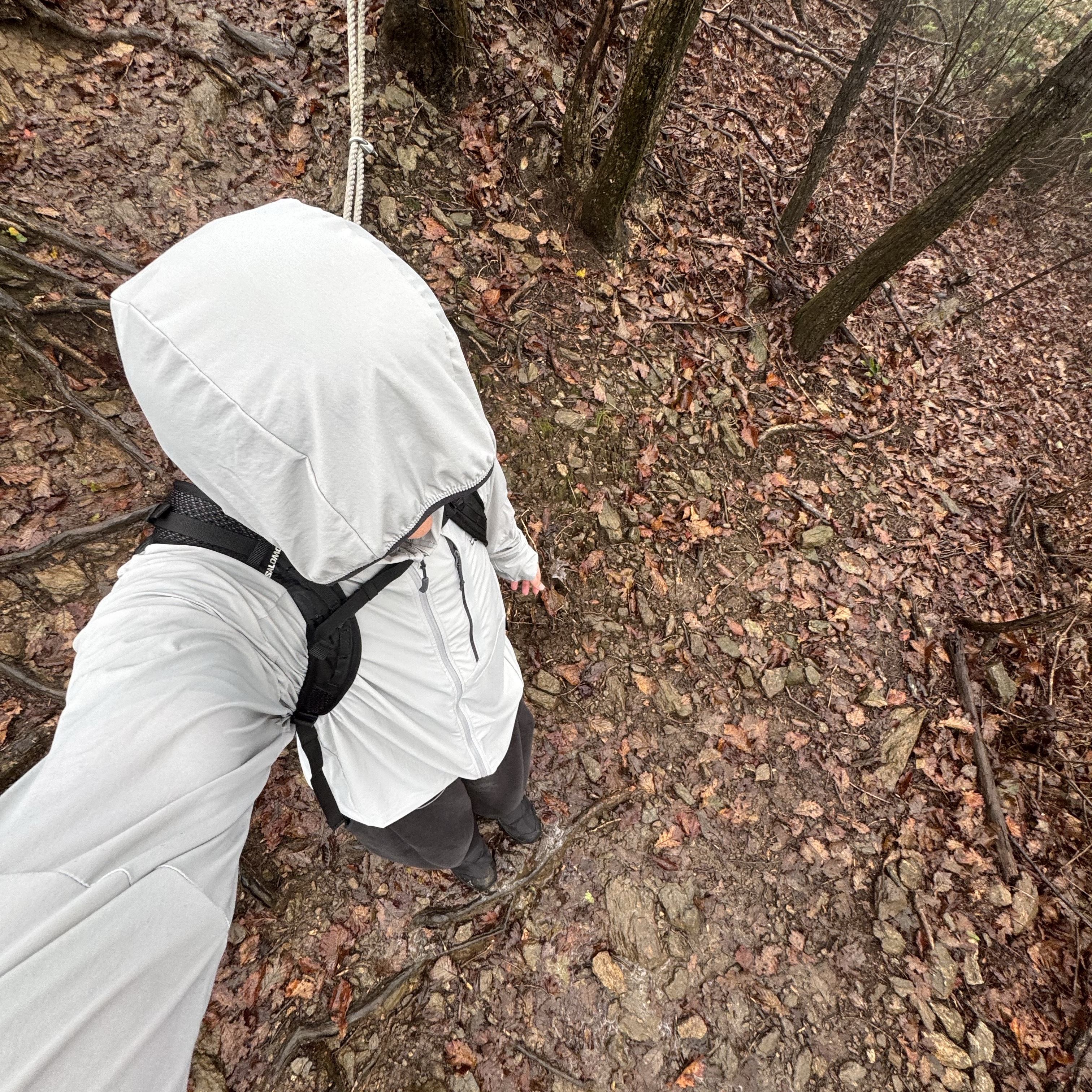 Rab Borealis Alpine Hooded Jacket Light Zinc 착용 스타일 - 1