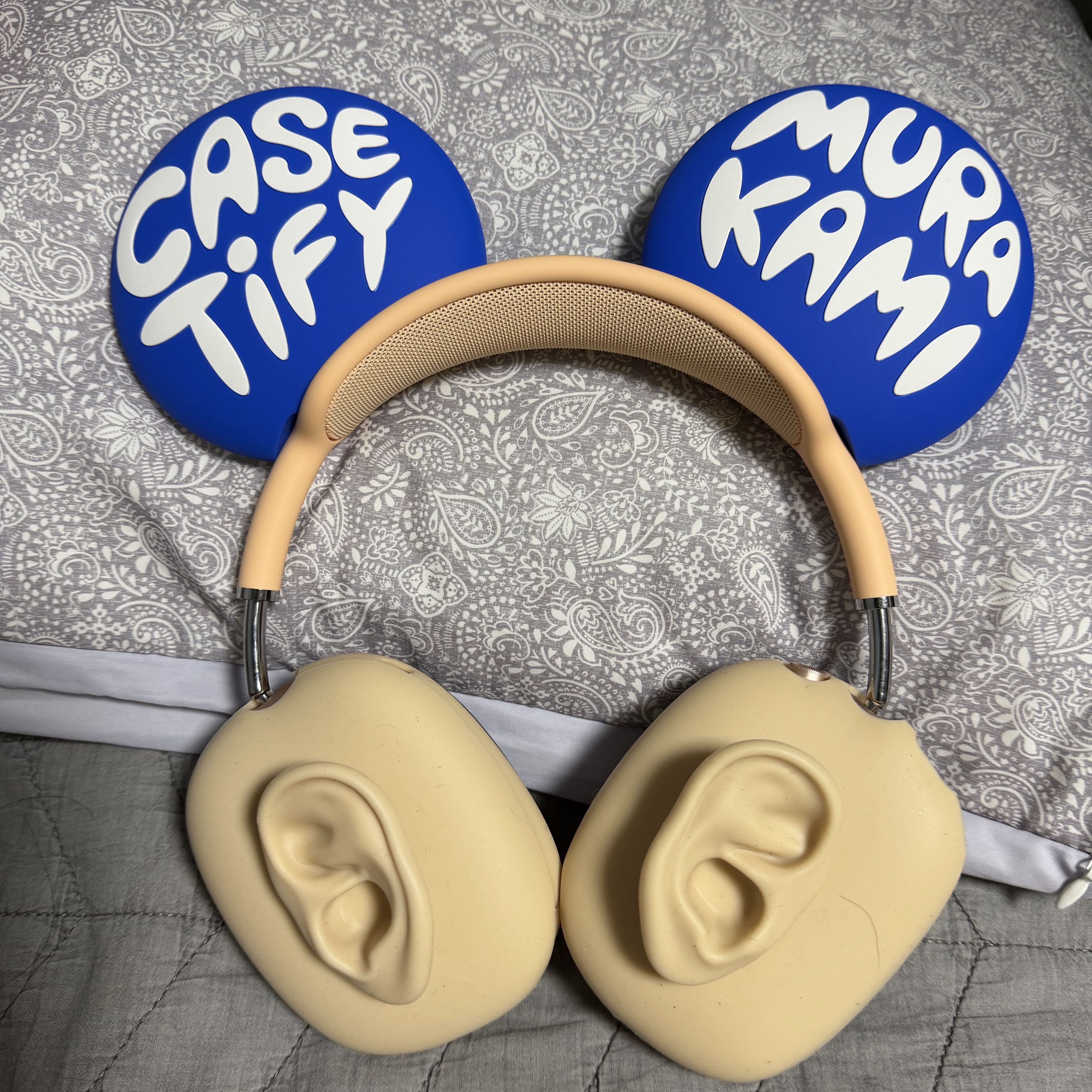Youngmin Kang Please Take Off Your AirXXXs (50 Limited Editions), Casetify x Mr. Dob Collectible Headphone Case Blue 착용 스타일 - 1