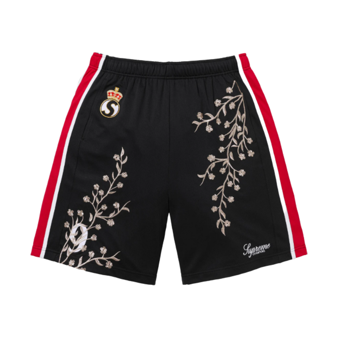 - Supreme Floral Soccer Short Black - 25FW