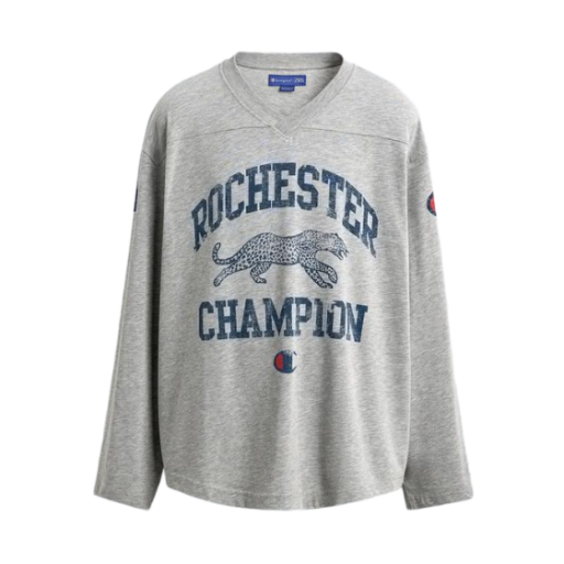 4374/316/803 Zara x Champion Printed T-Shirt Gray Marl