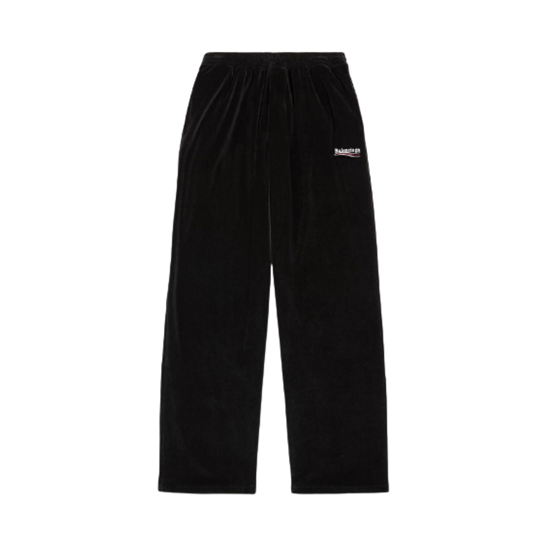 751017TPVJ81070 (W) Balenciaga Political Campaign Trousers Black