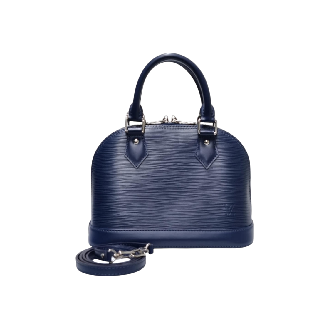 루이비통 M40855 블루 에삐 알마 BB 토트백, 스트랩(Louis Vuitton Blue Epi Alma BB Tote Bag with Strap)