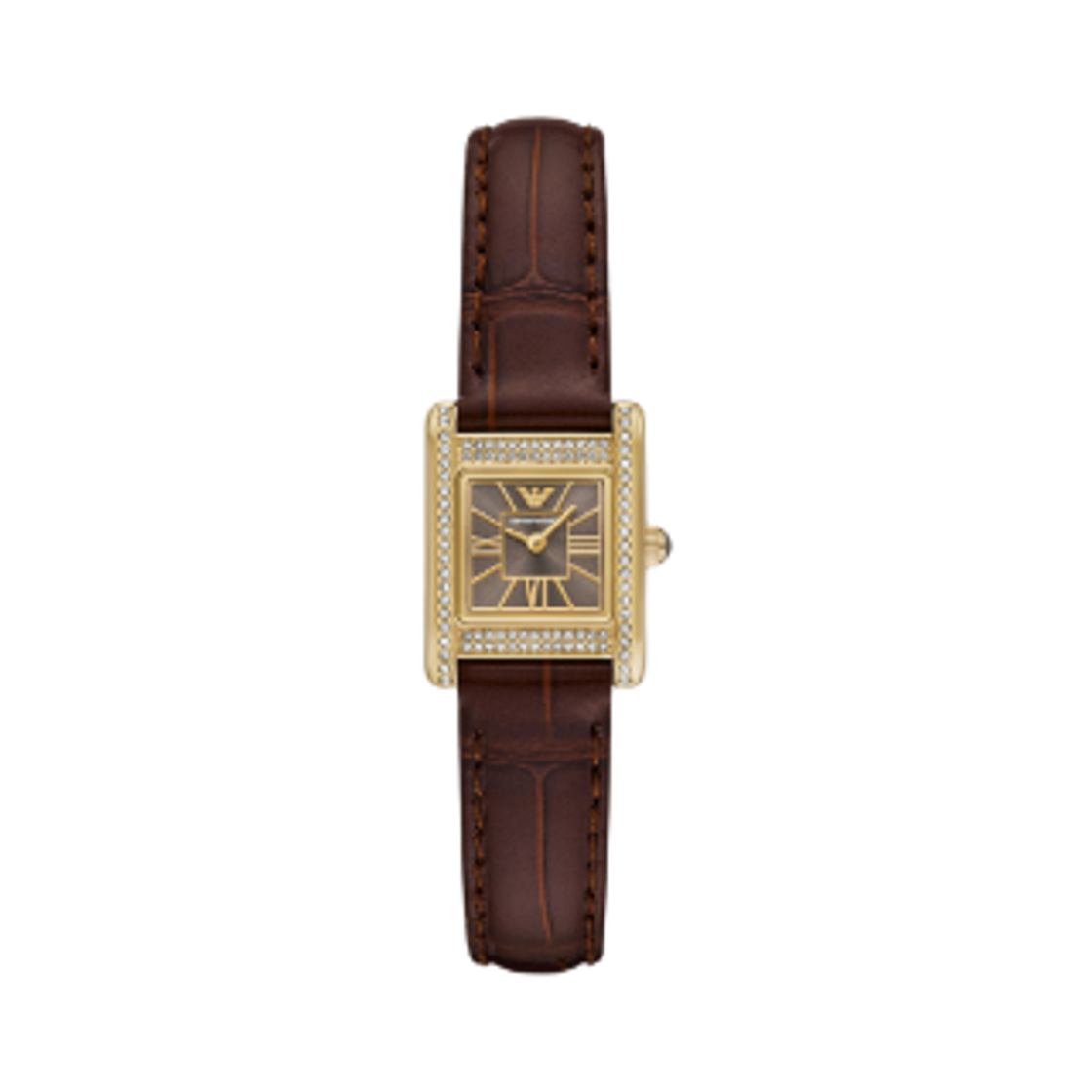 AR11705 (W) Emporio Armani Quartz Two-Hand 26mm Leather Stainless Steel Brown