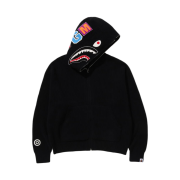 BAPE Shark Full Zip Knit Hoodie Black
