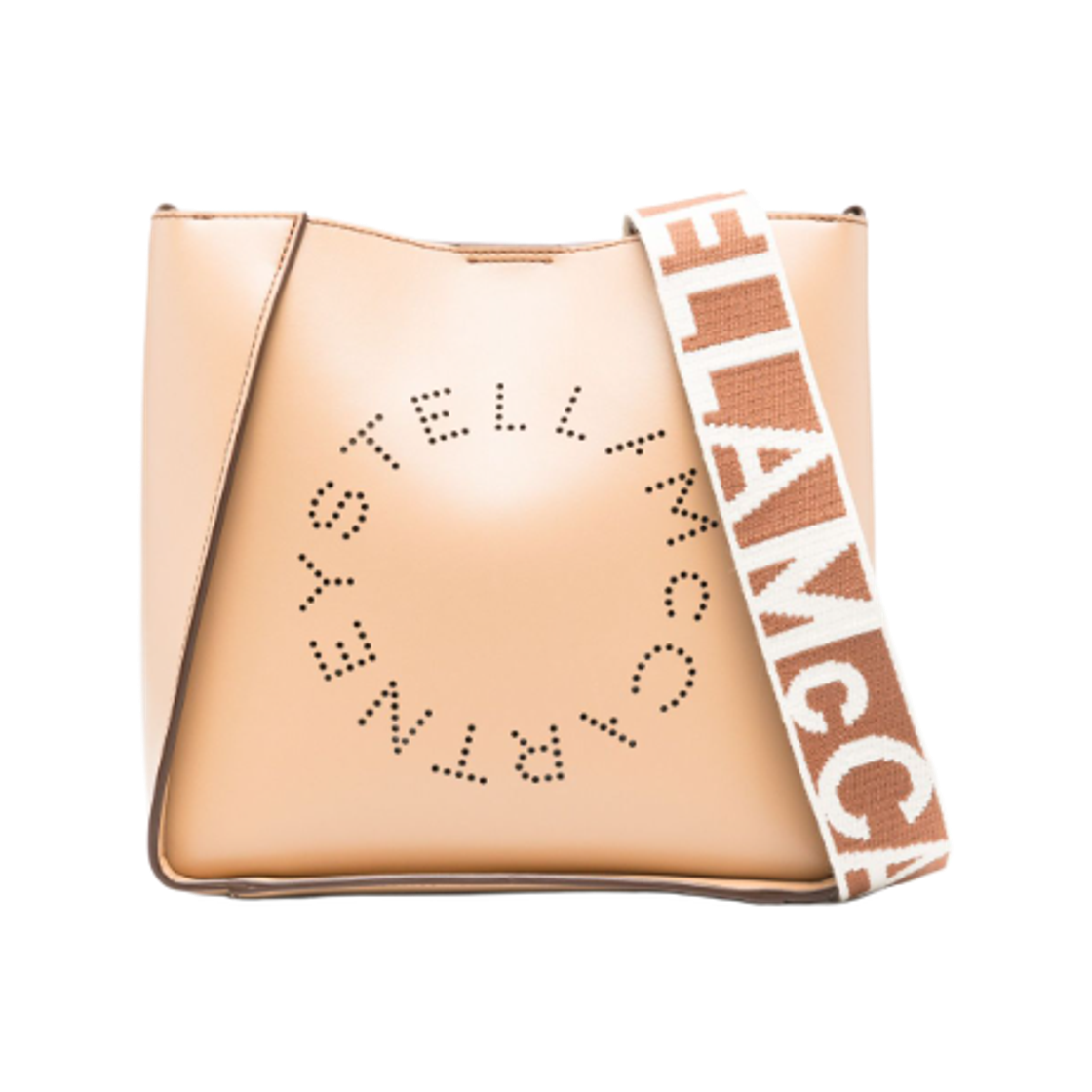700073W85422502 Stella McCartney Logo Crossbody Bag Beige