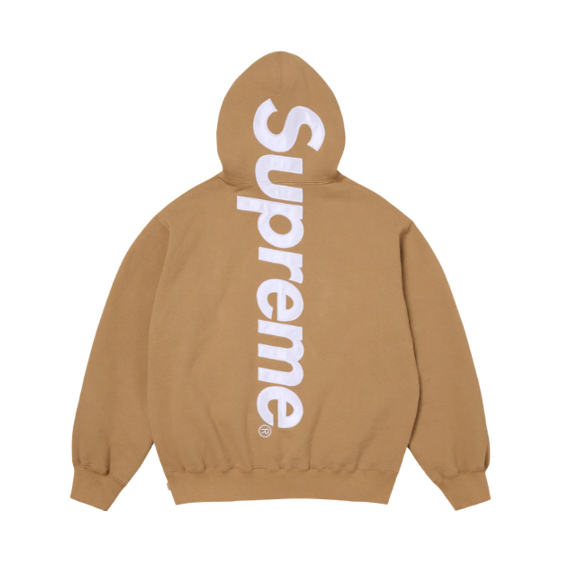 - Supreme Satin Applique Hooded Sweatshirt Light Tan - 25FW