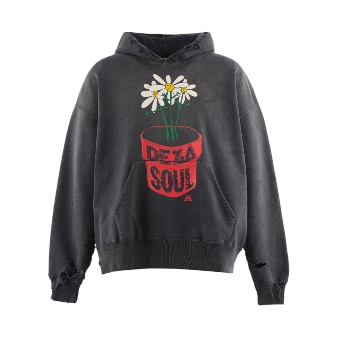 세인트 마이클 x 드 라 소울 후드 블랙 - 25AW