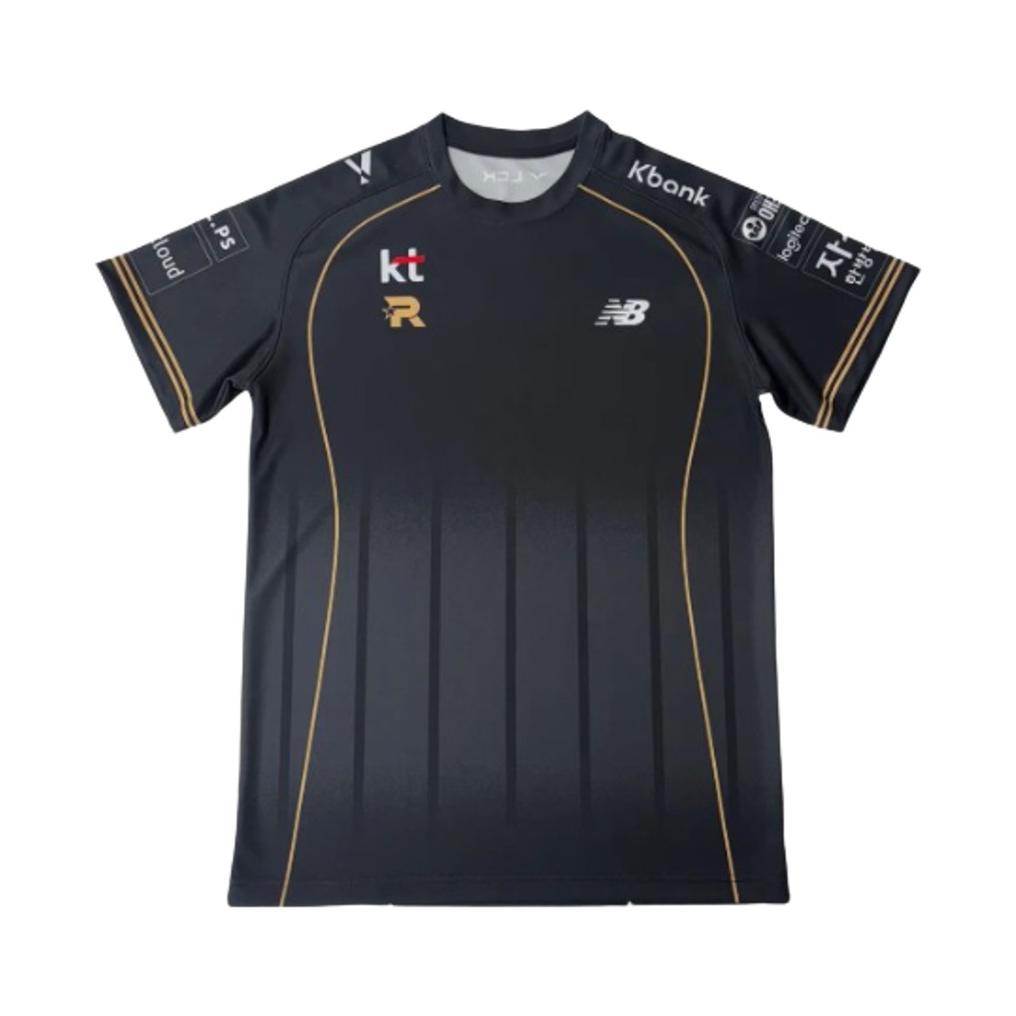 KT 롤스터 2025 월즈 유니폼 저지 블랙 골드 (논 마킹 버전)(KT Rolster 2025 Worlds Uniform Jersey Black Gold (Non Marking Ver.))