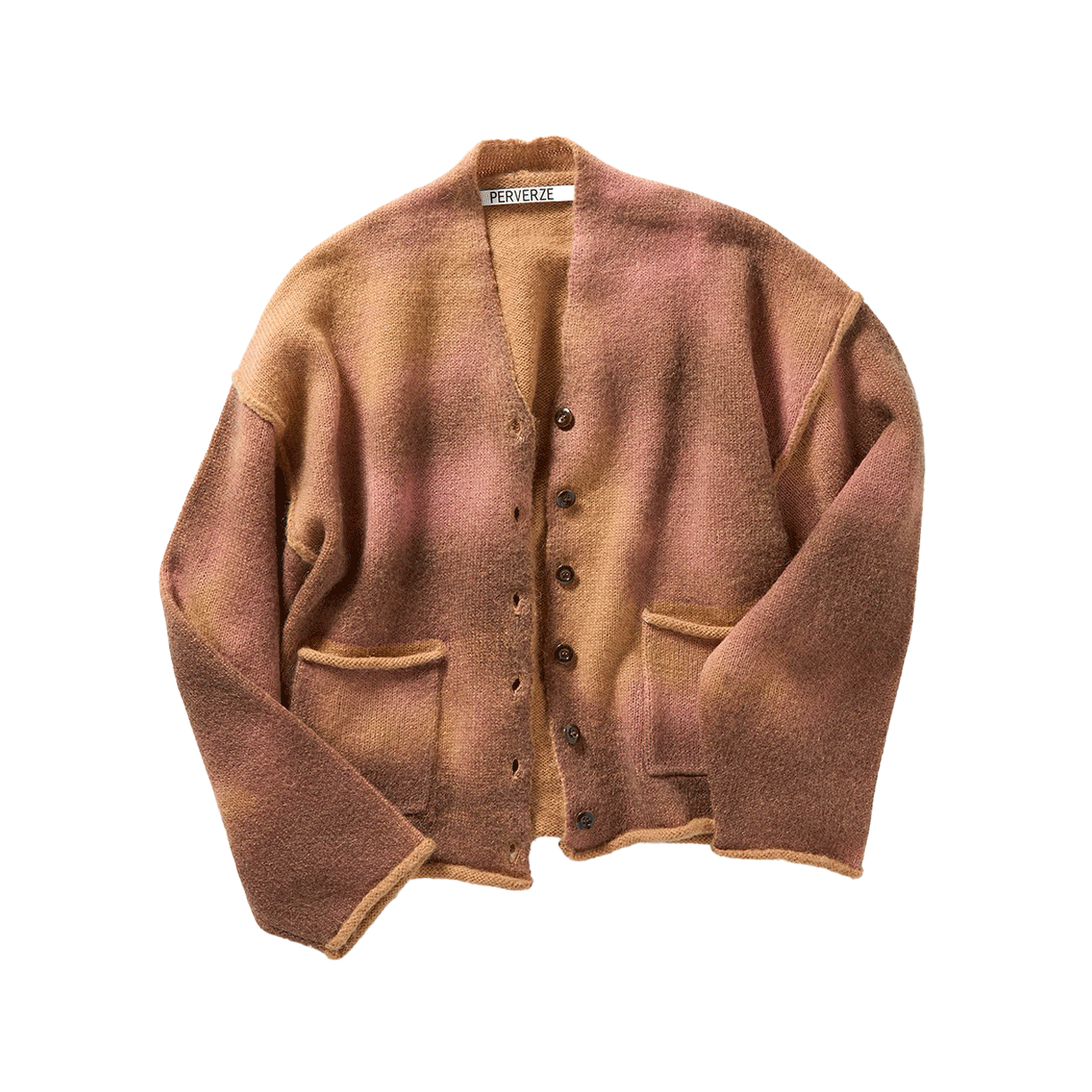 퍼버즈 우먼 스프레이 드로잉 니트 오렌지 - 25FW(Perverze Women Spray Drawing Knit Orange - 25FW)