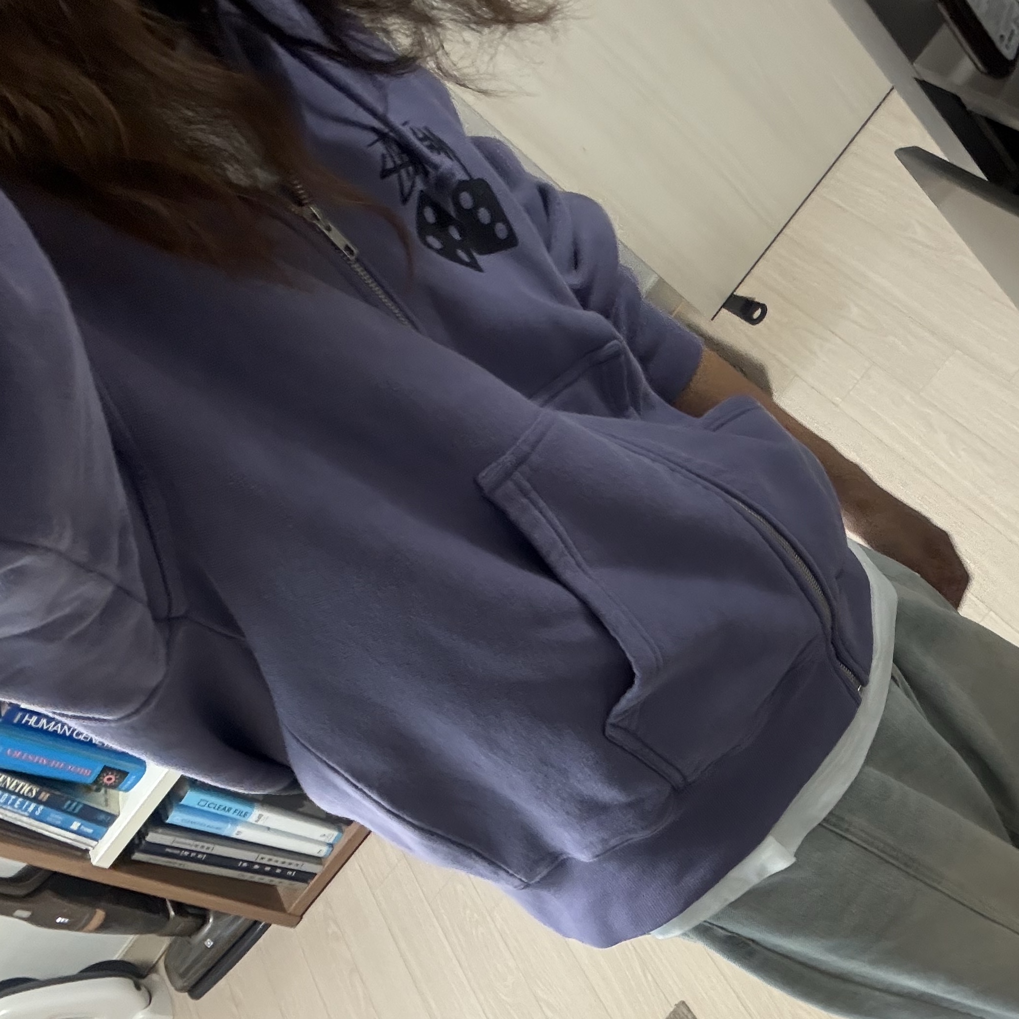Palace x McDonald's Sign T-Shirt White - 23FW, Stussy Pigment Dyed Dice Zip Hoodie Grape 착용 스타일 - 2