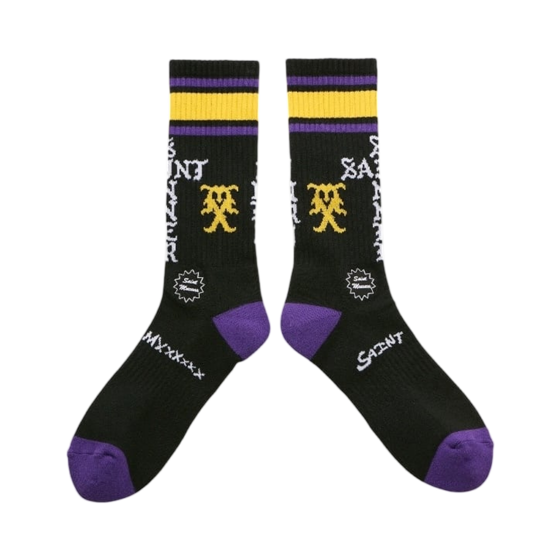 HR1-0000-111 Saint Mxxxxxx Sinner Socks Black Purple - 25AW