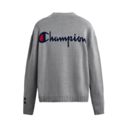 Zara x Champion Striped Patch Sweater Gray