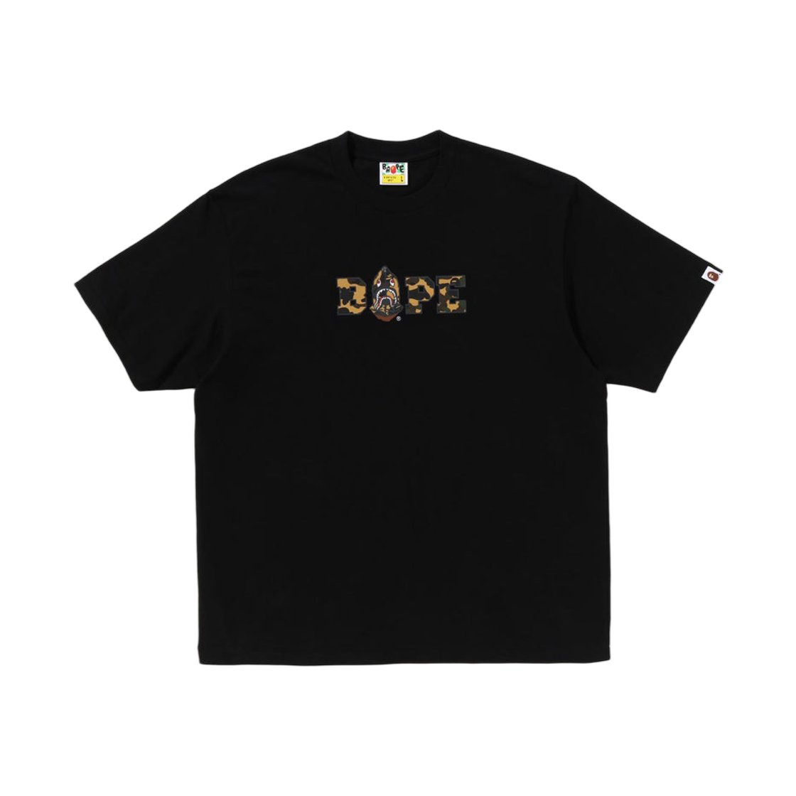베이프 퍼스트 카모 베이프 로고 릴렉스드 핏 티셔츠 블랙(BAPE 1st Camo Bape Logo Relaxed Fit T-Shirt Black) - 1